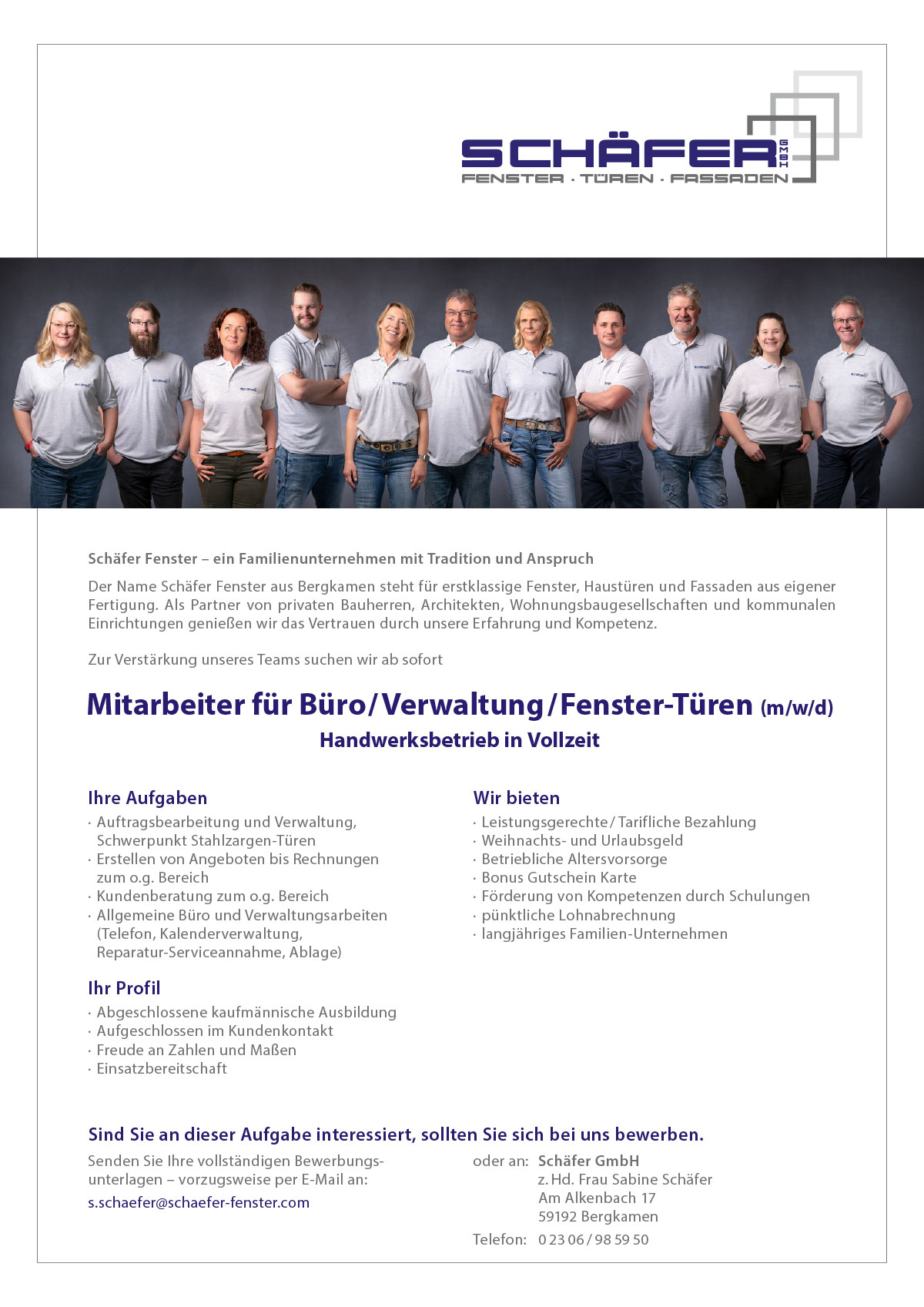 Bild der Stellenanzeige